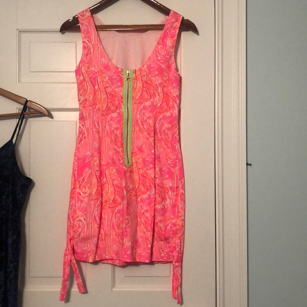 Pink Lilly Pulitzer Zip Up Back Dress